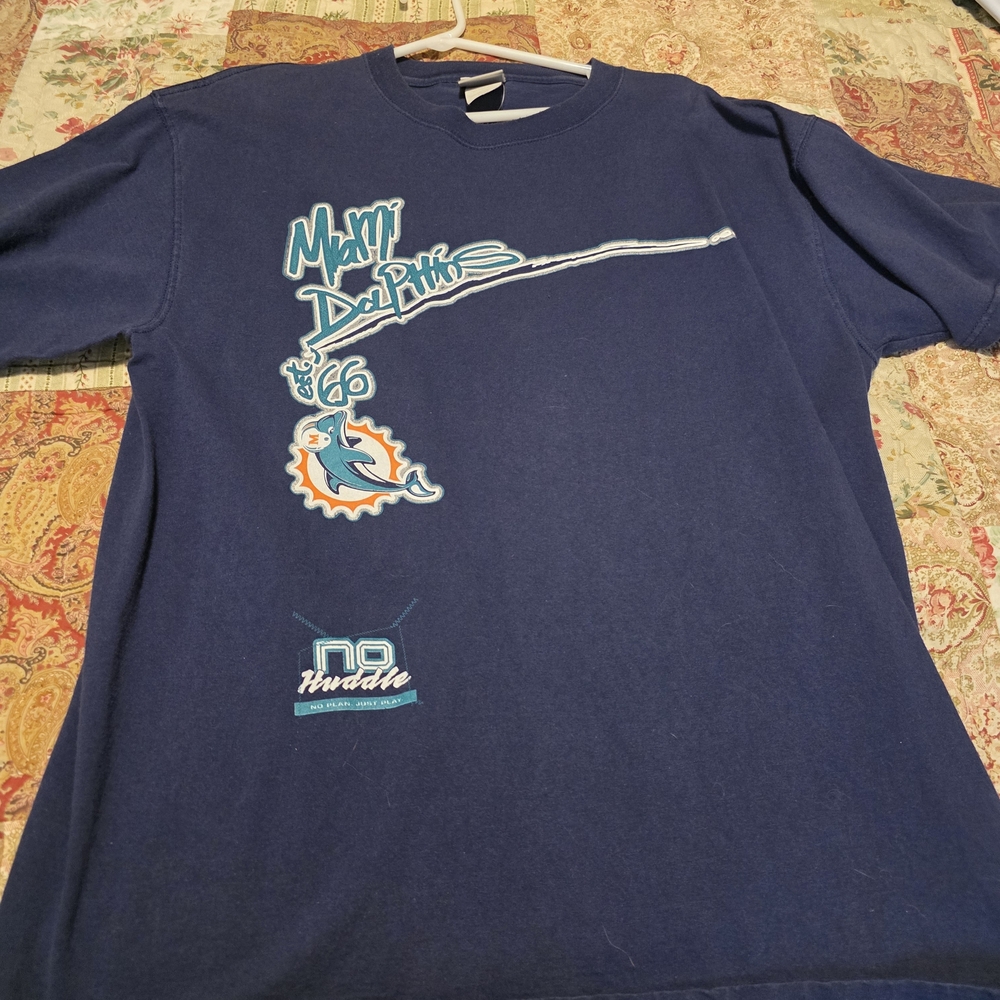 Miami Dolphins Navy Blue Graphic T-Shirt